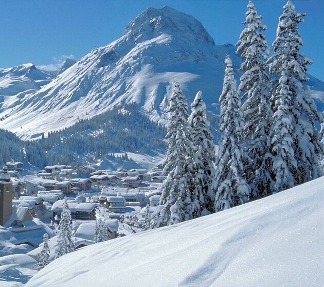 Winter landscape of Lech-Oberlech-Zürs at Arlberg