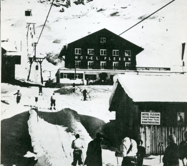 1937 - the first T-bar lift in Zürs