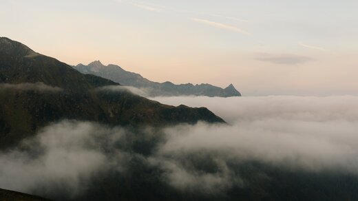 Evening atmosphere at the Arlberg in summer
