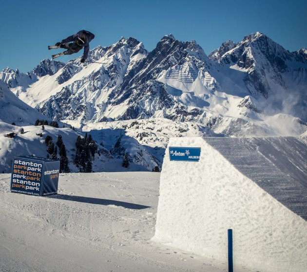 Ski fun park in the ski resort