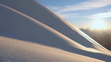Deep snow with sunset