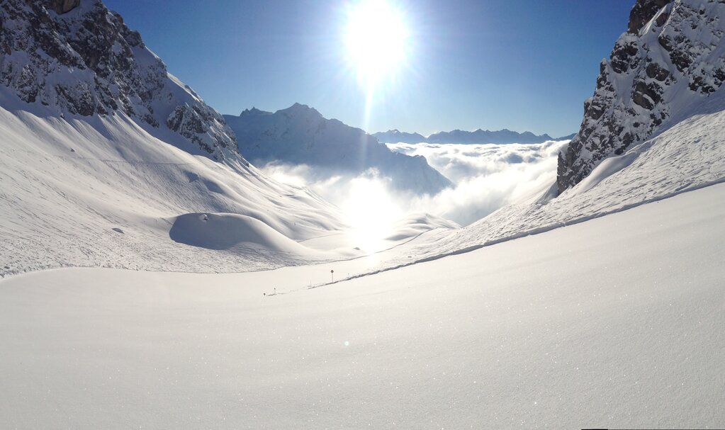 fresh snow on the ski slopes at Arlberg
