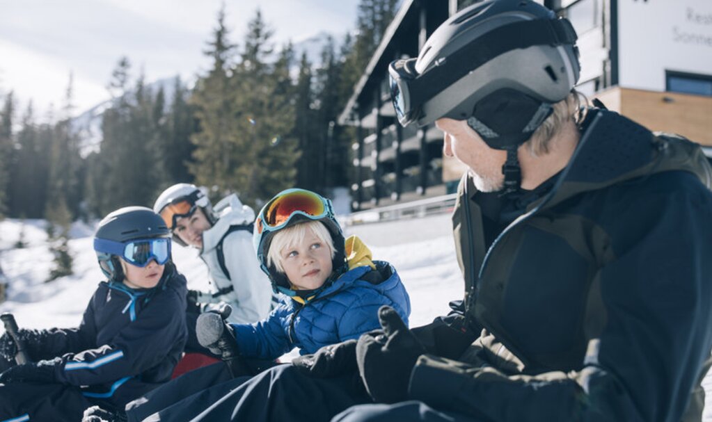 Tobogganing fun with the whole family at the toboggan run Oberlech