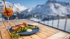 Dish of the Schlegelkopf Restaurant with Aperol