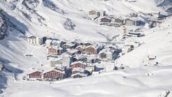 Aerial view of the village Lech-Zürs