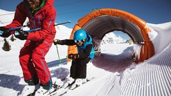 Joy of skiing for the little ones at the ski school in Warth-Schröcken