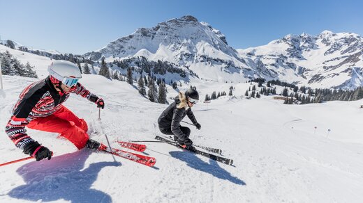 Ski slope Körbersee in the region Warth-Schröcken